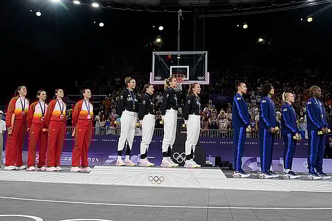2024 Paris Olympics women's 3x3 basketball medal ceremony